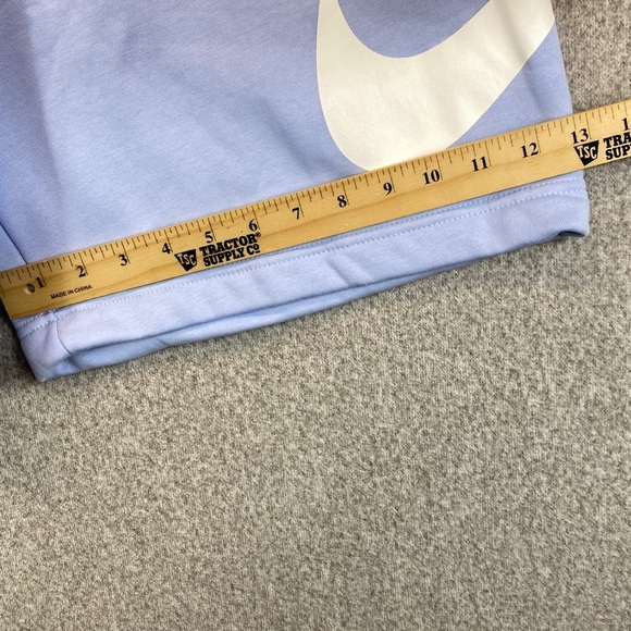 Nike athletic sweat shorts powder blue Med standard fit knee length athleisure - Picture 8 of 10